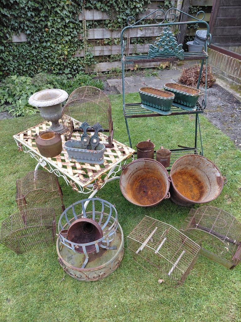 Tuindecoratie gietijzer smeedijzer, Tuin en Terras, Tuinwanddecoratie, Ophalen, Gebruikt