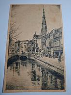 Aansichtkaart van leeuwarden, Antiek en Kunst, Kunst | Etsen en Gravures, Ophalen of Verzenden