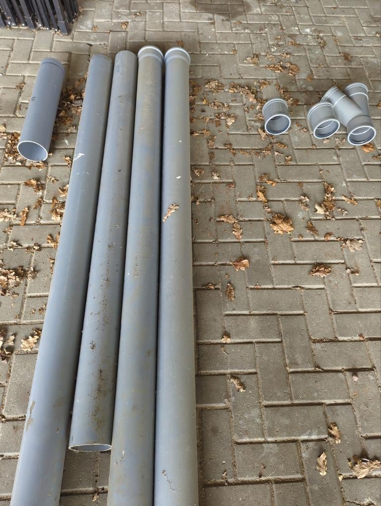 PVC buizen 125 mm & Hulpstukken 110 mm, Ophalen, Afvoer, Pvc, 6 meter of meer