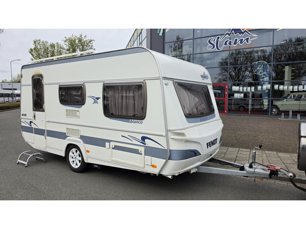 Fendt Bianco 450 QF mover voortent fietsenrek, Caravans en Kamperen, Caravans, Treinzit, Tot en met 3, Schokbreker, 1000 - 1250 kg