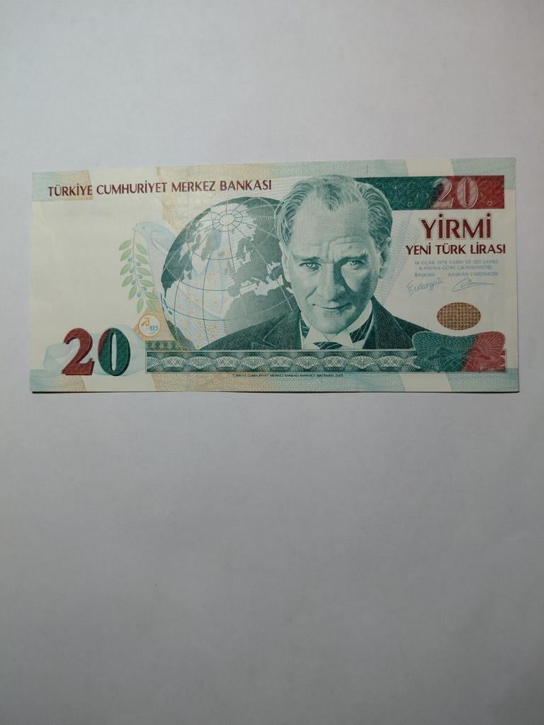 Turkije 20 lira 2005, Postzegels en Munten, Bankbiljetten | Europa | Niet-Eurobiljetten, Ophalen of Verzenden, Overige landen