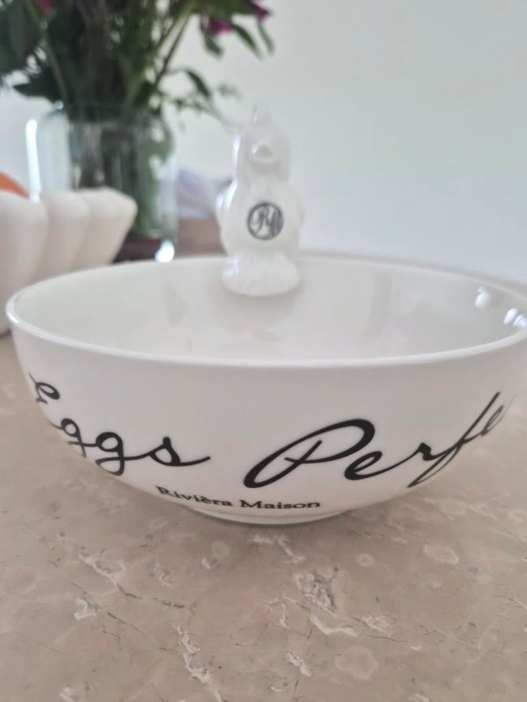 Riviera Maison eierschaal en zoutstel - Oude collectie, Ophalen of Verzenden