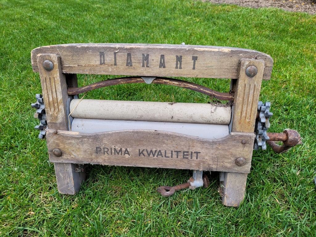 Oude wringer, Ophalen, Gebruikt