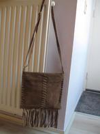 Western tasje bruin met franje suede leer boho als nieuw, Ophalen of Verzenden, Zo goed als nieuw, Bruin, Schoudertasje