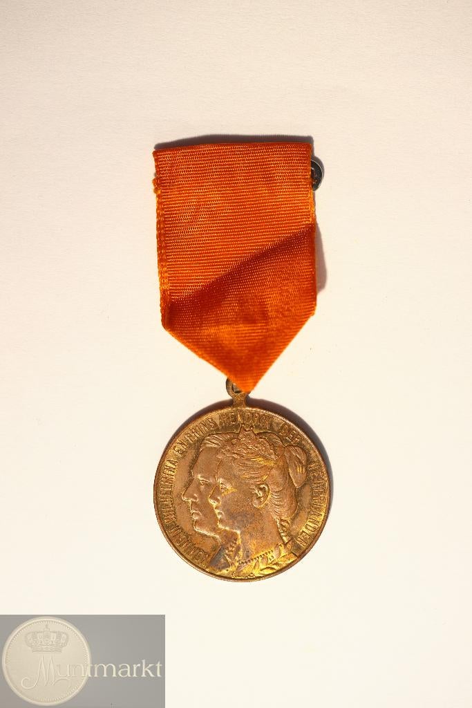 NL - Historiepenning 1909 - geboorte Prinses Juliana, Ophalen of Verzenden, Brons, Nederland