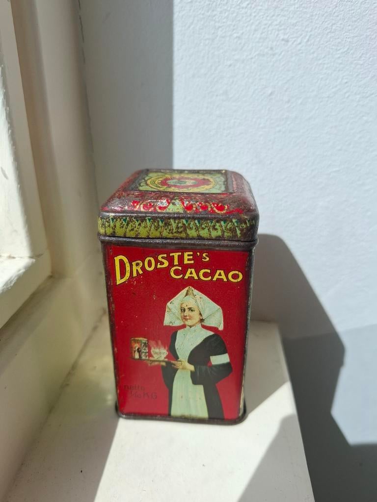 Vintage Droste's Cacao blikje - 100 gram, Verzamelen, Ophalen of Verzenden, Gebruikt, Overige, Droste