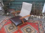 fauteuil   - retro - vintage -  teak, Ophalen, Gebruikt, Retro - vintage, 75 tot 100 cm