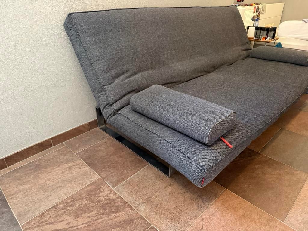 Luxe Antraciet Slaapbank - Comfortabel en Stevig, Huis en Inrichting, Slaapkamer | Slaapbanken, Ophalen, Tweepersoons, Zo goed als nieuw