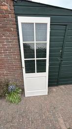Paneeldeur met glas, Ophalen, Minder dan 80 cm, 200 tot 215 cm, Hout