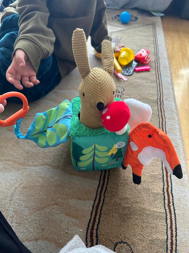 Baby speelgoed: konijntje, spiegeltje en geluid, Ophalen, Gebruikt, Overige typen, Met geluid