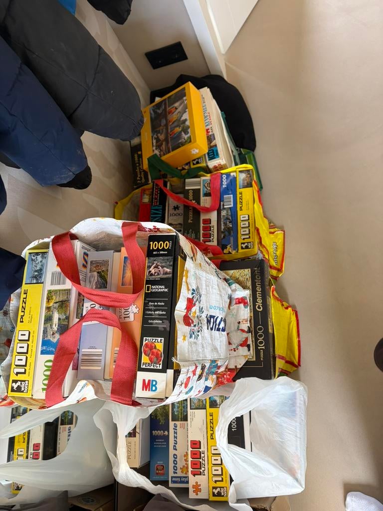 65 leg puzzels, Ophalen of Verzenden, 500 t/m 1500 stukjes, Gebruikt, Legpuzzel