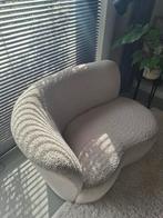 Woood fauteuil kleur stone stof boucle, Ophalen, Stof, 50 tot 75 cm