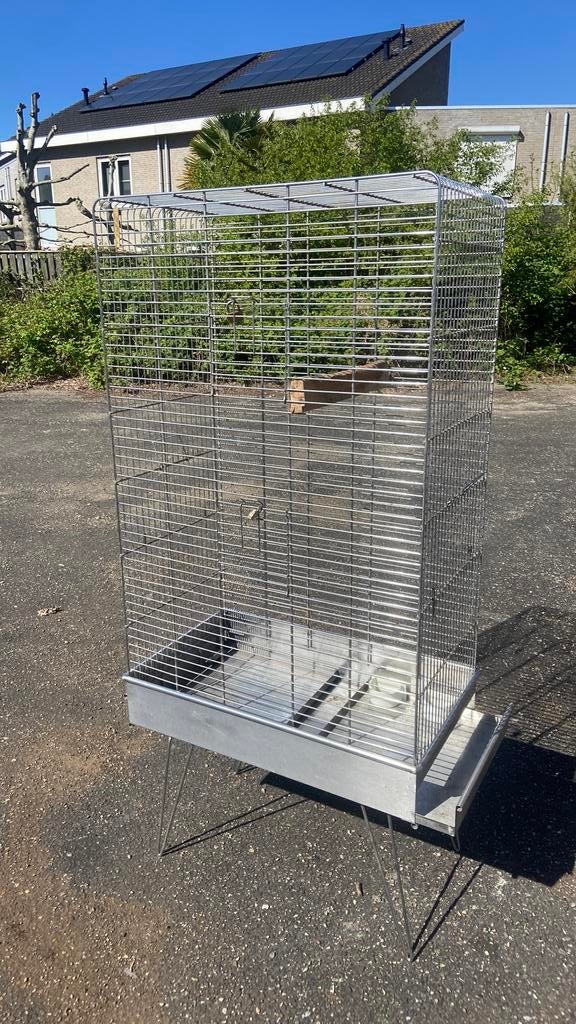 Papagaaienkooi, Dieren en Toebehoren, Vogels | Hokken en Kooien, Ophalen of Verzenden, Zo goed als nieuw, Aluminium, Volière