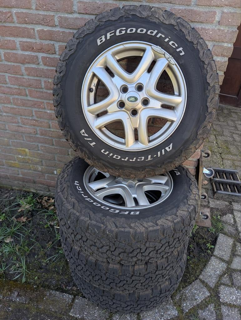 6.5J X16 | 5x108 | ET50 | BFG All Terrain KO2 | 225/70 R16, Auto-onderdelen, Banden en Velgen, Ophalen, Gebruikt, 16 inch, All Season