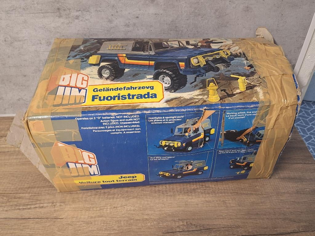 Vintage Mattel Big Jim 007 Spy Jeep off road in box 1970's, Ophalen of Verzenden, Gebruikt