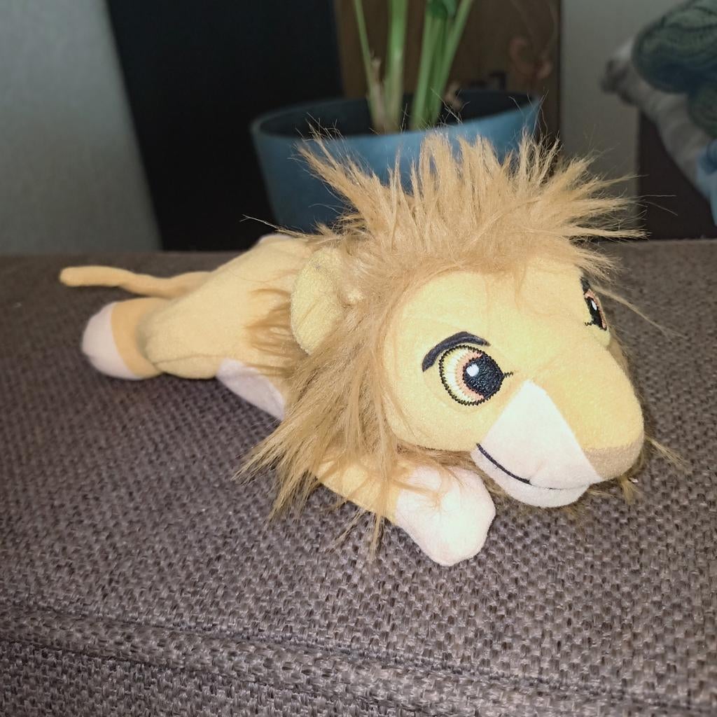 Disney, lion king, mufasa, merison, knuffel., Ophalen of Verzenden, Leeuwenkoning of Jungle Boek, Zo goed als nieuw, Knuffel