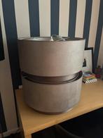 Duran lampenkap 2x 60x30cm handgemaakt, Ophalen, 25 tot 50 cm, Bruin, Rond