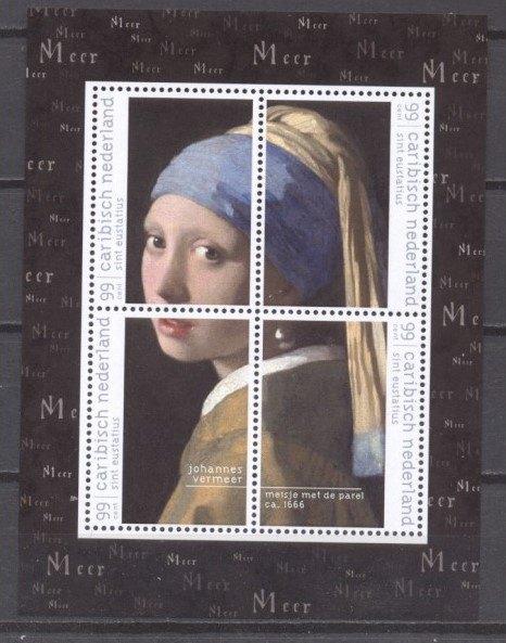 17-04 Caribisch Nederland Meisje met de parel postfris, Verzenden, Postfris