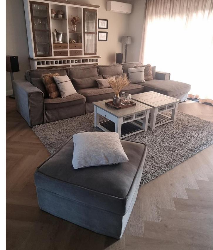 Riviera Maison Metropolis modulaire hoekbank inc hocker., Huis en Inrichting, Slaapkamer | Boxsprings, Gebruikt, Tweepersoons