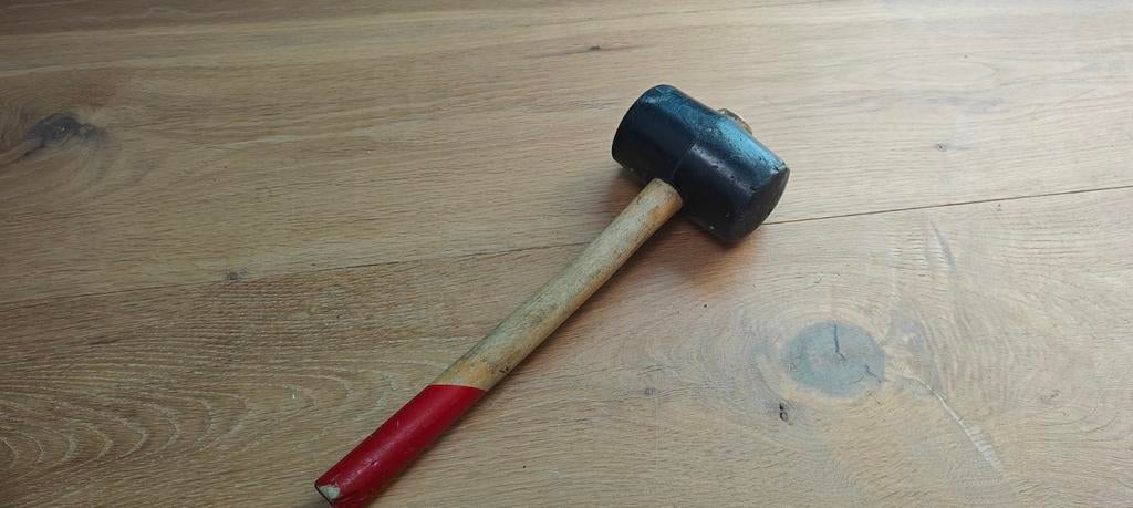 Rubberen hamer met houten steel, Ophalen of Verzenden, Gebruikt