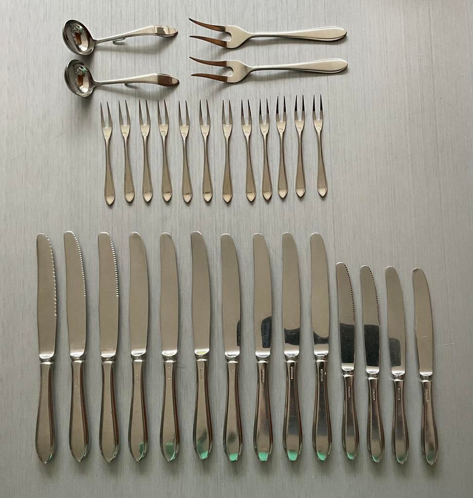 Gero Zilmeta 718 Puntfilet bestek, Antiek en Kunst, Antiek | Bestek, Ophalen of Verzenden