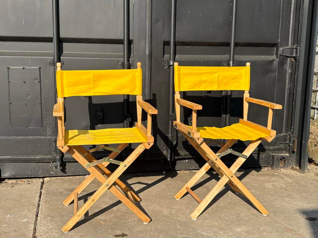 Twee regisseursstoelen, klapstoelen, Huis en Inrichting, Ophalen, Gebruikt, Twee, Overige kleuren