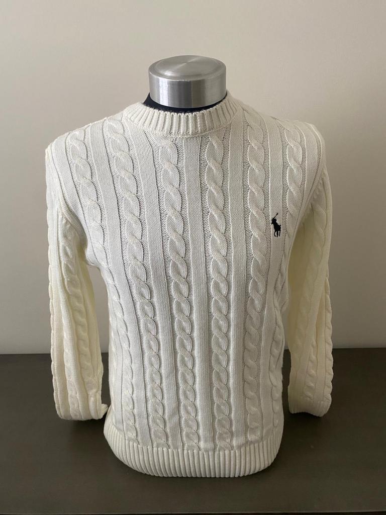 Ralph Lauren trui wit, maat M, Ophalen, Zo goed als nieuw, Maat 38/40 (M), Wit