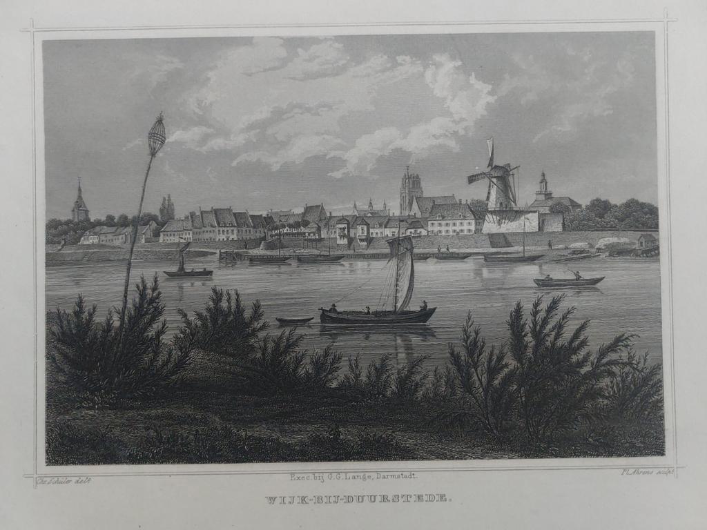 43 / Wyk by Duurstede - Wijk bij Duurstede Gravure uit 1860, Ophalen of Verzenden