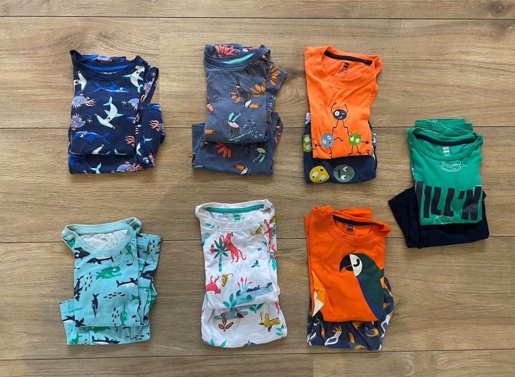 Hema Shortama maat 122 128 jongen 7 setjes pyjama, Kinderen en Baby's, Kinderkleding | Maat 122, Nacht- of Onderkleding, Gebruikt