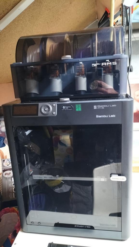 Bambu Lab P1S Combo 3D-printer met AMS, Ophalen, Gebruikt, Filament, Ingebouwde Wi-Fi