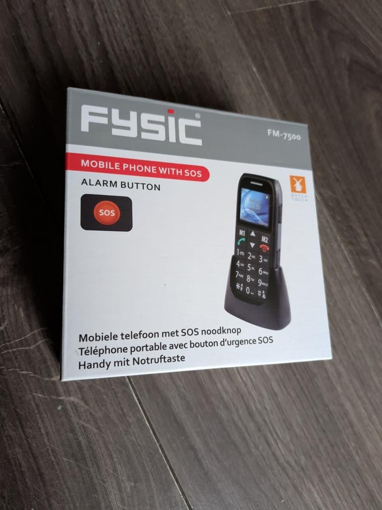 Fysic FM-7500 Mobiele Telefoon met SOS Noodknop, Geen camera, Nieuw, Ophalen of Verzenden, Klassiek of Candybar