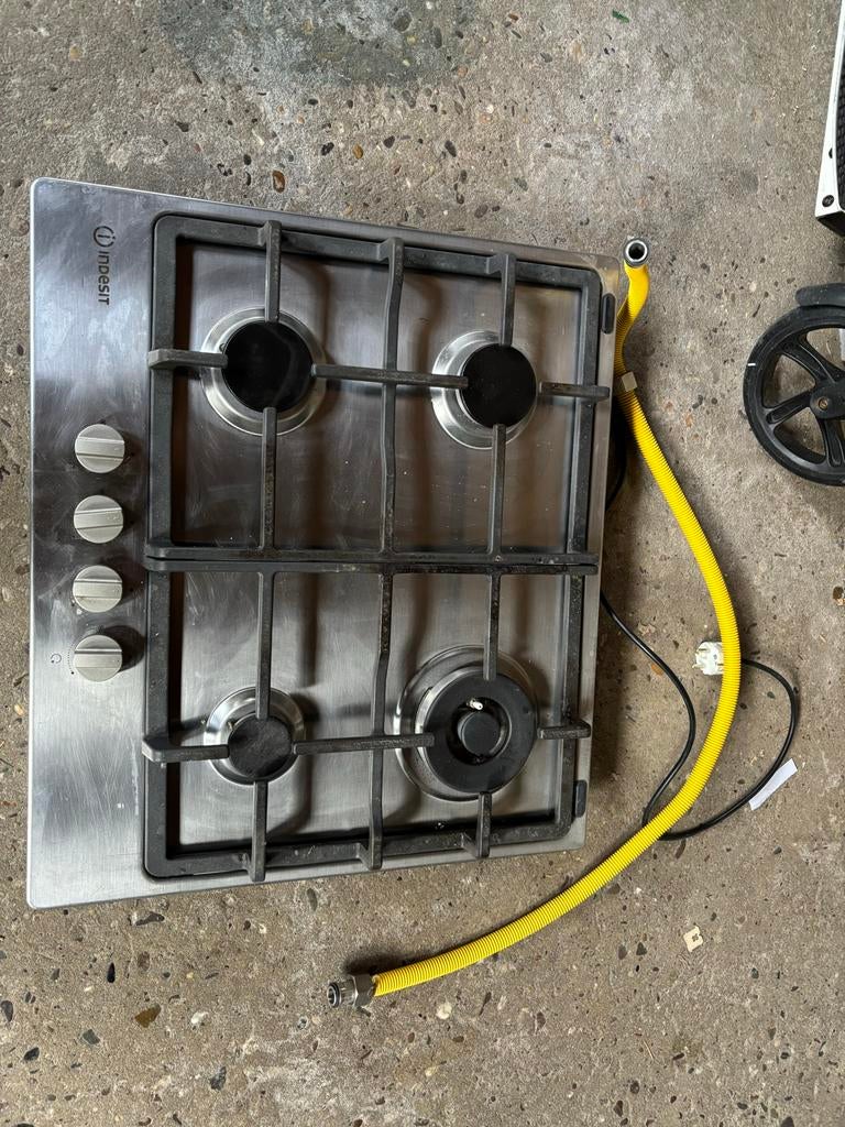 Indesit Inbouw Gasstel - Zo goed als nieuw, Witgoed en Apparatuur, Kookplaten, Zo goed als nieuw, Inbouw, Gas, 4 kookzones