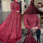 Henna jurk, Kleding | Dames, Jurken, Ophalen of Verzenden, Zo goed als nieuw, Maat 42/44 (L), Onder de knie