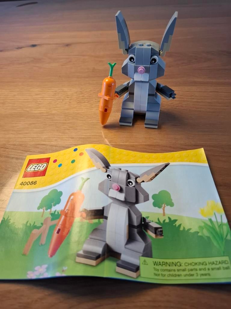 Lego 40086 Paashaas met wortel, Ophalen of Verzenden, Zo goed als nieuw, Complete set, Lego
