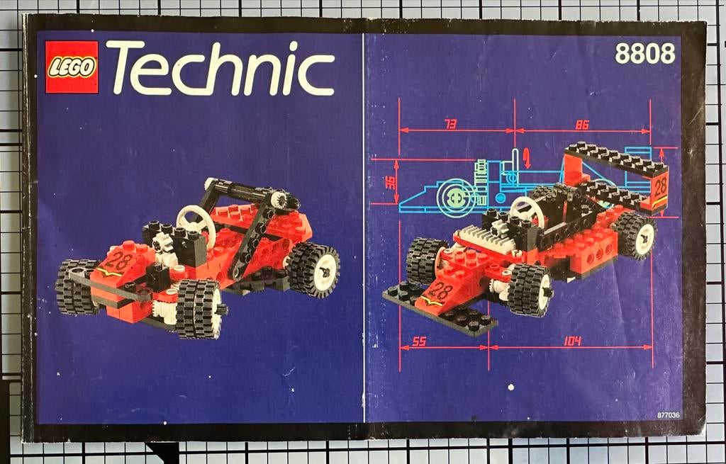 Lego Technic 8808 en 8720 met extra motor, Ophalen of Verzenden, Gebruikt