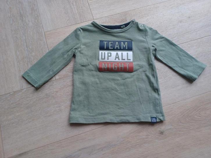 Groen baby longsleeve shirt Terstal - maat 68, Kinderen en Baby's, Babykleding | Maat 68, Gebruikt, Jongetje, Shirtje of Longsleeve