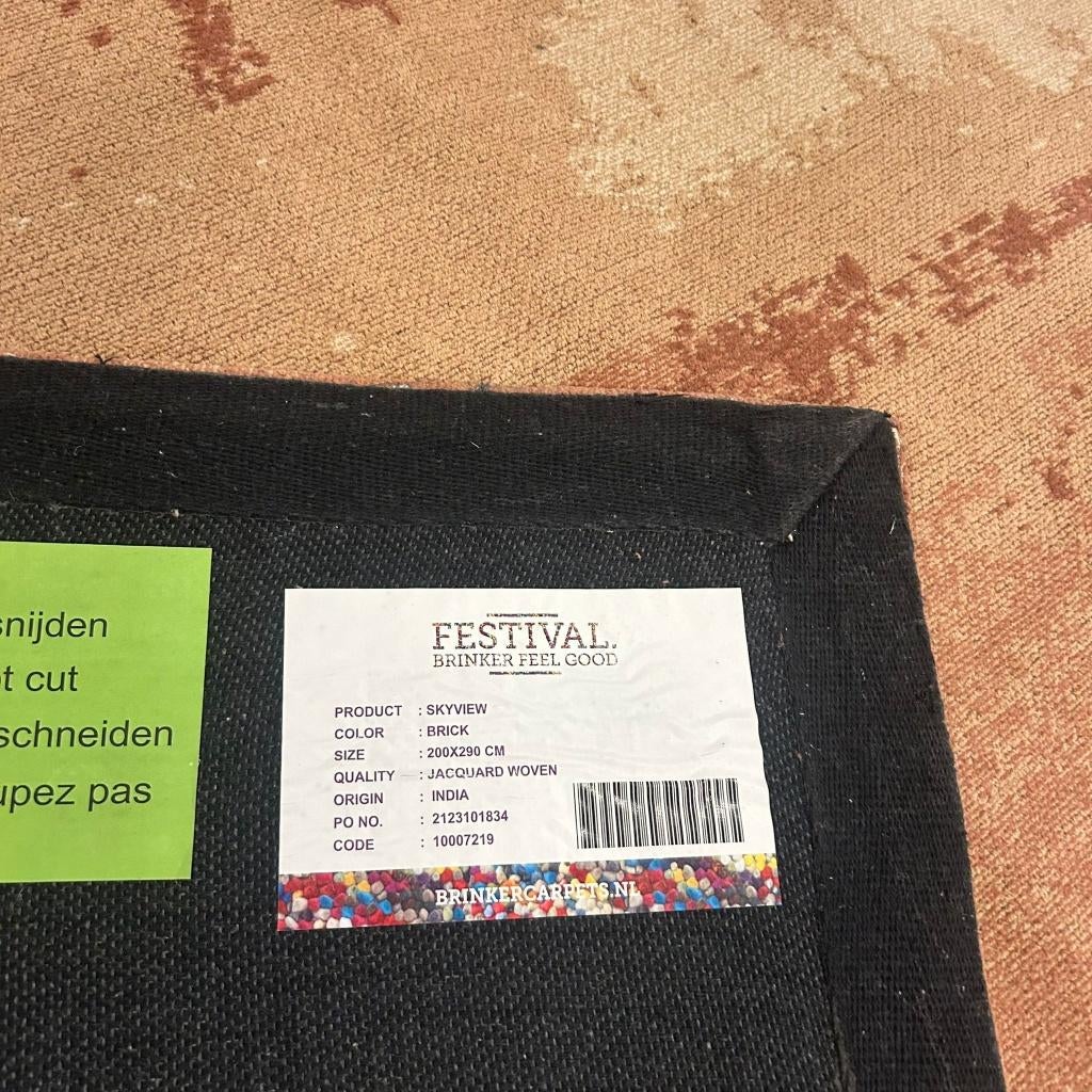 Vloerkleed Brinker Carpets Skyview Brick - 200x290cm, Overige kleuren, 200 cm of meer, Ophalen of Verzenden, Zo goed als nieuw