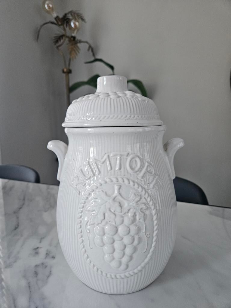 West Germany Rumtopf, Wit, Aardewerk of Porselein, Ophalen of Verzenden, Zo goed als nieuw