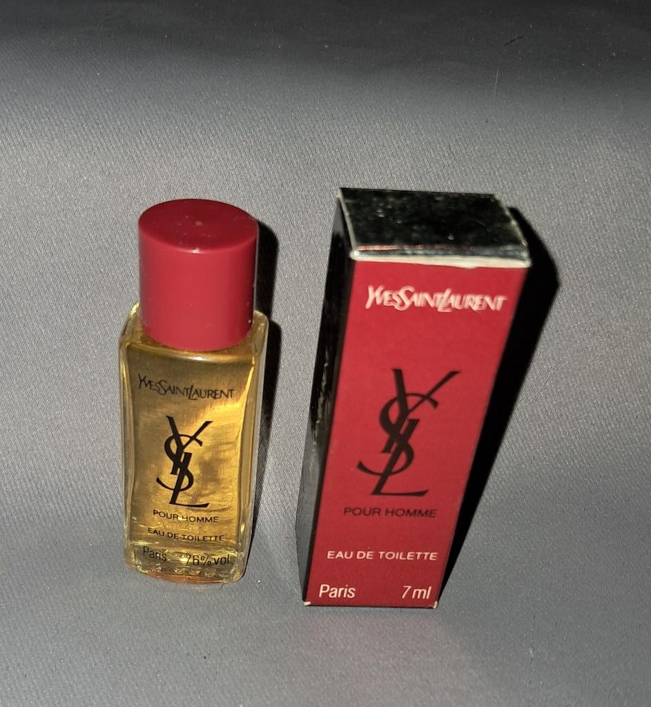 Volle parfum mini YSL Pour homme + doosje, Ophalen of Verzenden, Zo goed als nieuw, Miniatuur, Gevuld