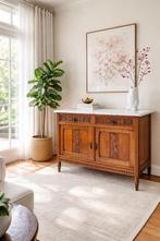 Antiek dressoir / commode marmer blad, Ophalen, Zo goed als nieuw, 25 tot 50 cm