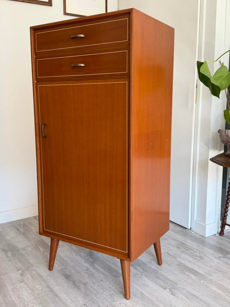 Vintage Formule Kempkes dressoir | highboarrd | Dutch design, Huis en Inrichting, Kasten | Dressoirs, Ophalen, Met deur(en), 50 tot 100 cm