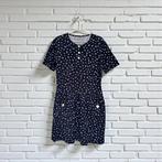 Peter Hahn Jurk Mt 38 Donkerblauw Bloemen Mini Green Cotton, Maat 38/40 (M), Blauw, Ph, Ophalen of Verzenden