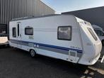 Hobby 560kmfe uit 2011 met Isabella voortent, Stapelbed, 75 kg, Hobby, Bedrijf