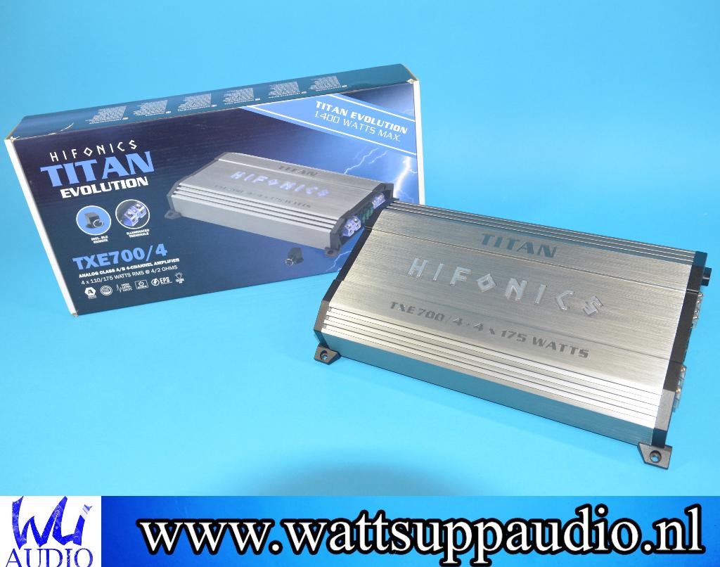 Hifonics Titan TXE700/4 4 kanaals versterker 700WRMS, Gebruikt, Audio Design, Am Breilingsweg 3, 76709 Kronau, Duitsland, Ophalen of Verzenden