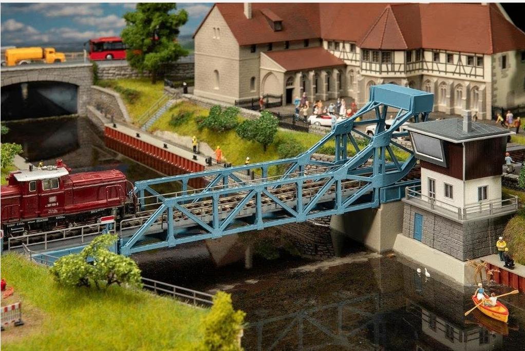 Faller H0 120506 - Bouwpakket beweegbare brug + motor in ovp, Hobby en Vrije tijd, Modeltreinen | H0, Overige merken, Gelijkstroom of Wisselstroom