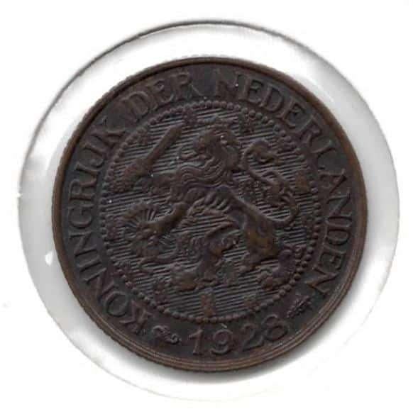 Nederland 1 cent 1928 Wilhelmina, Postzegels en Munten, Munten | Nederland, Ophalen of Verzenden, Koningin Wilhelmina, 1 cent
