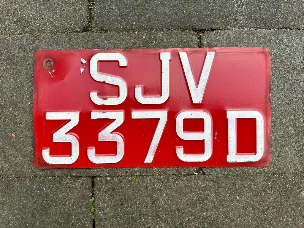 Te koop nummerbord uit Singapore, Verzamelen, Ophalen of Verzenden, Gebruikt