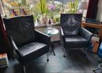 Twee leren fauteuils van Gerard van den Berg, Huis en Inrichting, Ophalen, Gebruikt, Design, Modern, 75 tot 100 cm