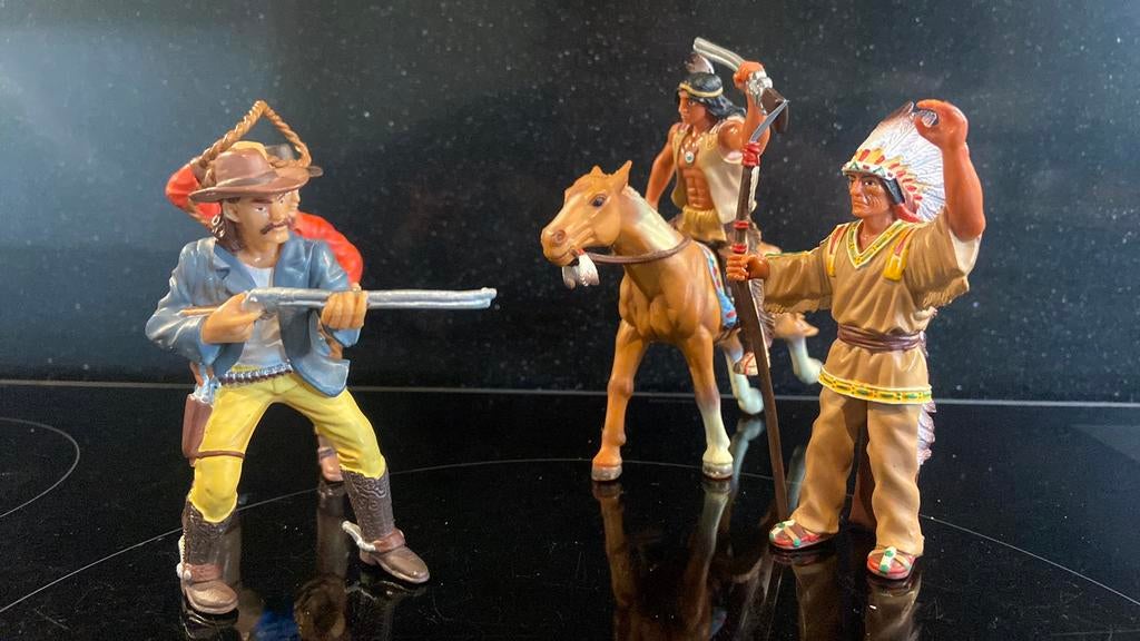 Vintage Bullyland: Cowboys en Indianen, Verzamelen, Poppetjes en Figuurtjes, Ophalen of Verzenden, Zo goed als nieuw