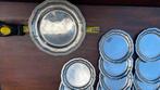 Blikken schaaltjes (10 kleine, 1 grotere), Antiek en Kunst, Ophalen